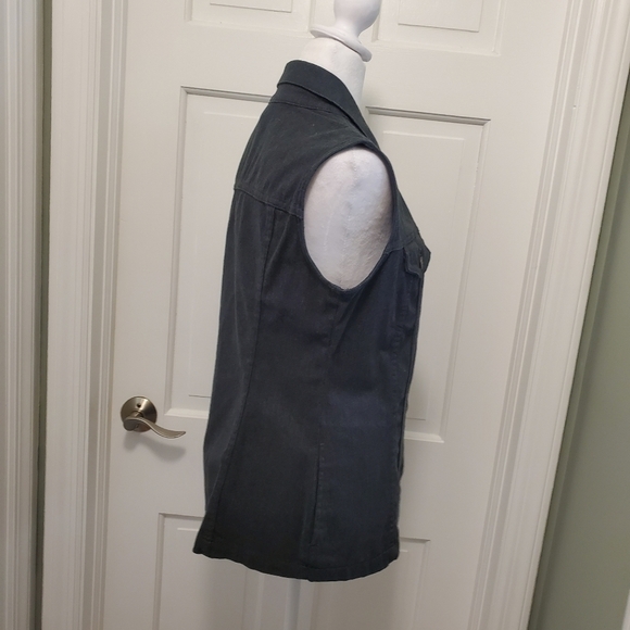 NWT Levi's Red Label Charcoal Gray Women's Vest Size Medium, Casual - Picture 3 of 14